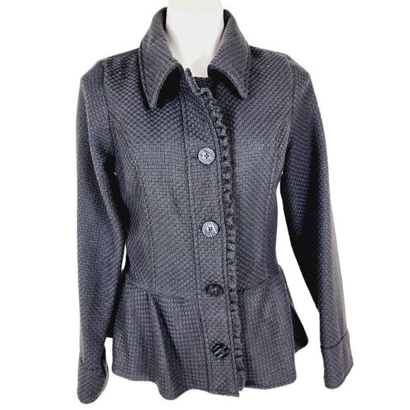 Decree textured blazer top gray size medium - Picture 5 of 7